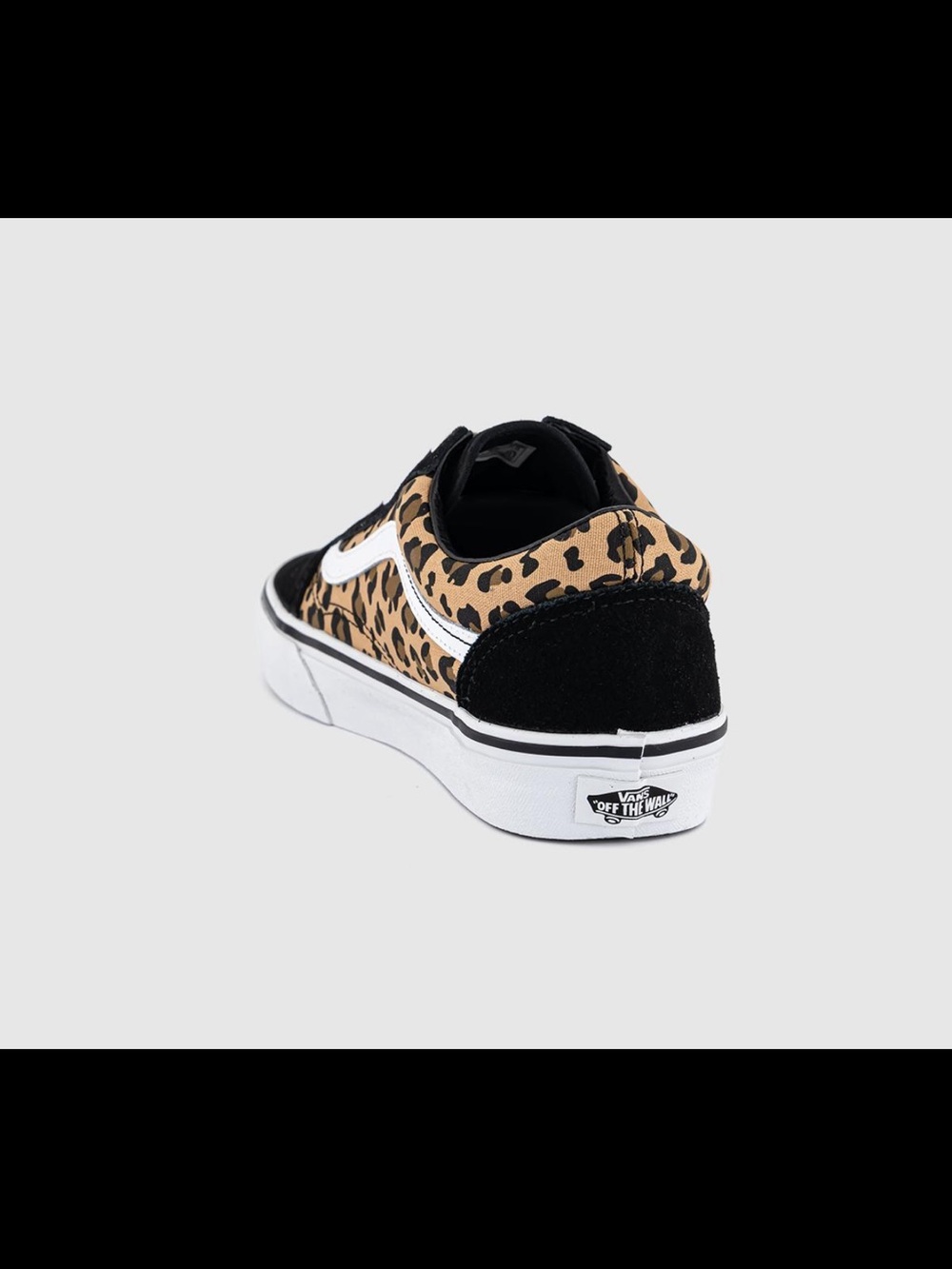 Vans Old Skool Leopard Print Sneakers in Black and Tan - Picture 7 of 7